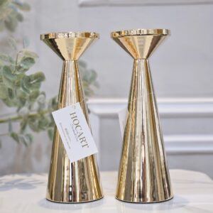 Candelabro dorado cilíndrico. — vista 2