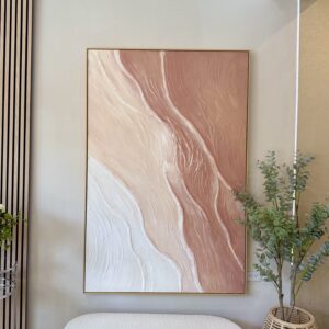 Cuadro Fluidez Minimalista tonos terra. 120 x 180 cm