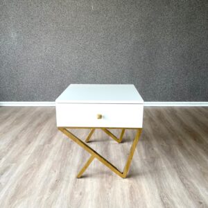 Mesa de noche prism blanca