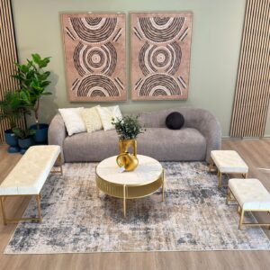 Alfombra Poliester verde greige olivo 200 x 260 cm