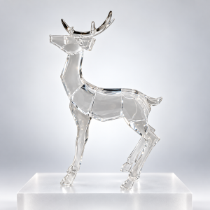 Venado Cerf de Cristal transparente, vista frontal