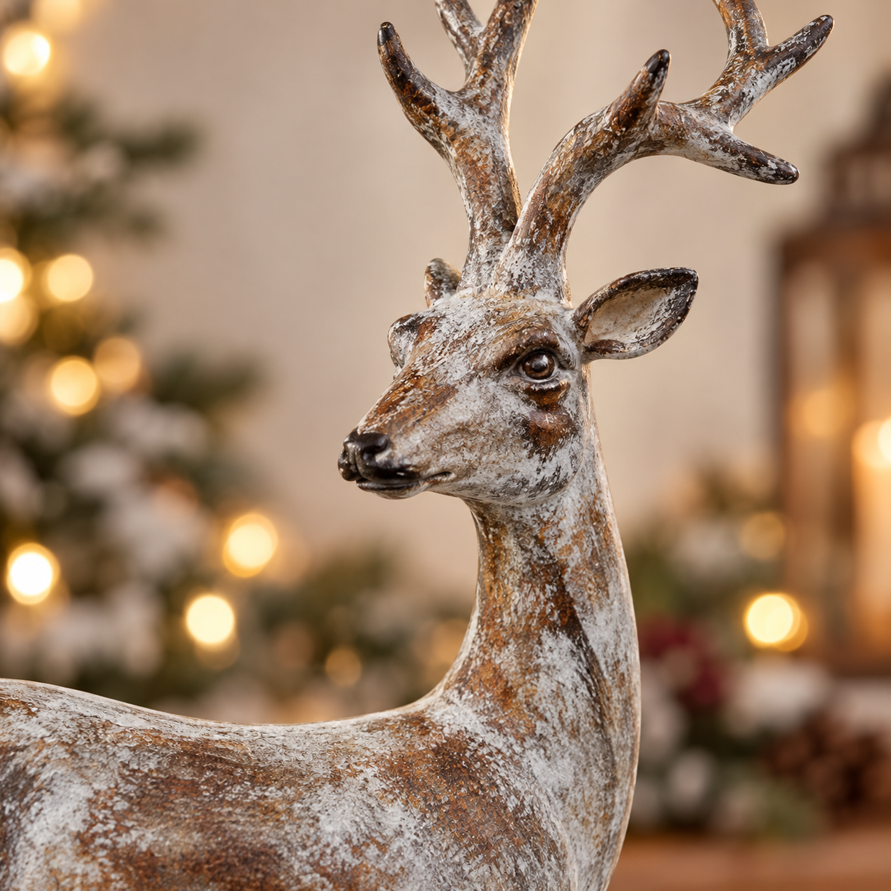 Detalle del acabado vintage de Cerf Rustique