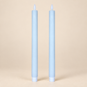 Set de 2 velas LED Bougies Lumière sobre fondo beige