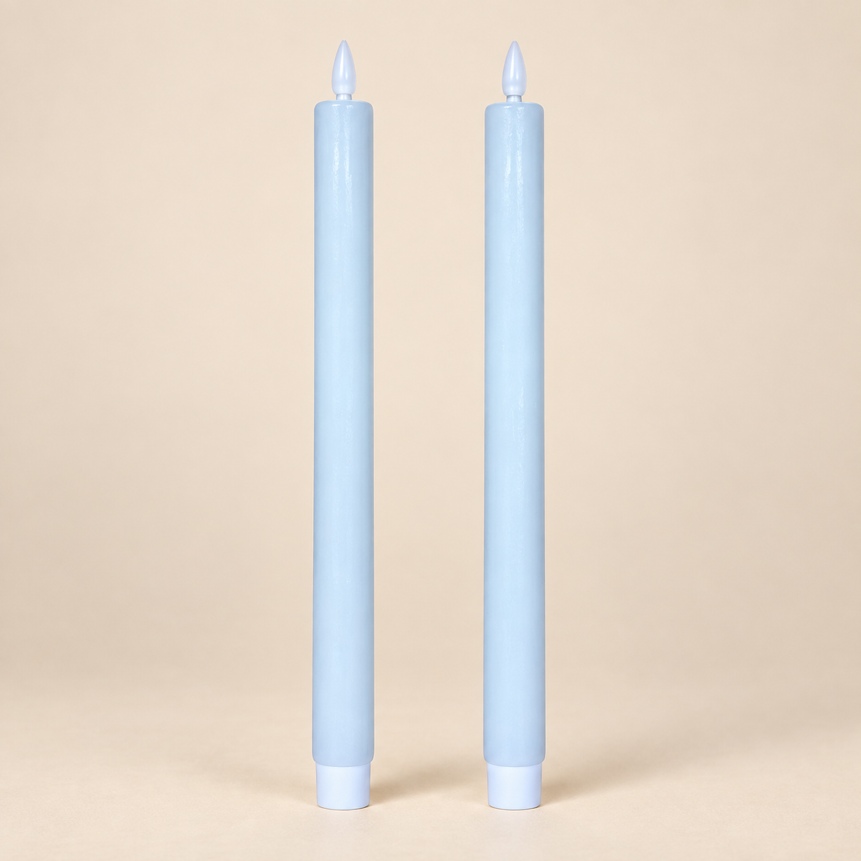 Set de 2 velas LED Bougies Lumière sobre fondo beige