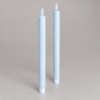 Velas LED Bougies Lumière en ángulo sobre fondo gris