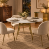 Mesa Marbrée en comedor elegante