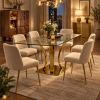 Mesa Diaphane en comedor elegante