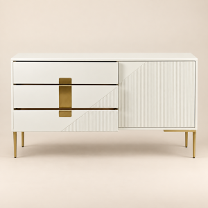 Buffetera — Commode Lactée sobre fondo beige