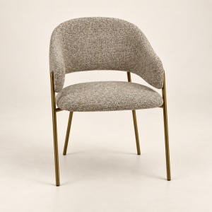 Silla — Fauteuil Taupe sobre fondo beige