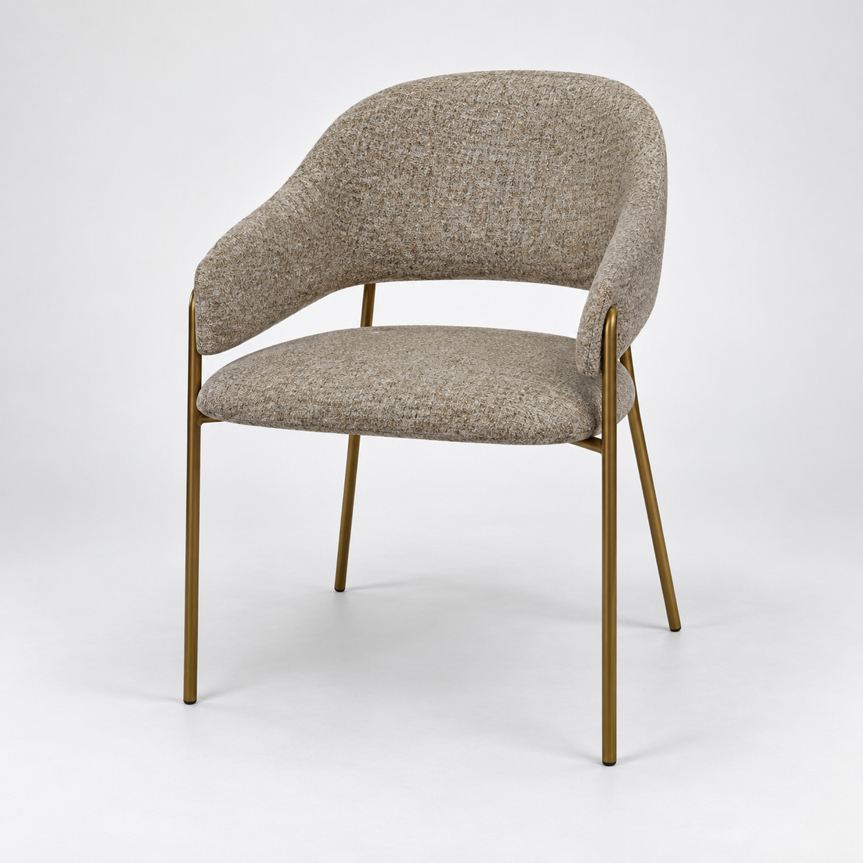 Silla — Fauteuil Taupe en vista alternativa sobre fondo gris