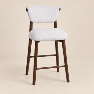 Silla bar (blanca) — Tabouret Albâtre sobre fondo beige