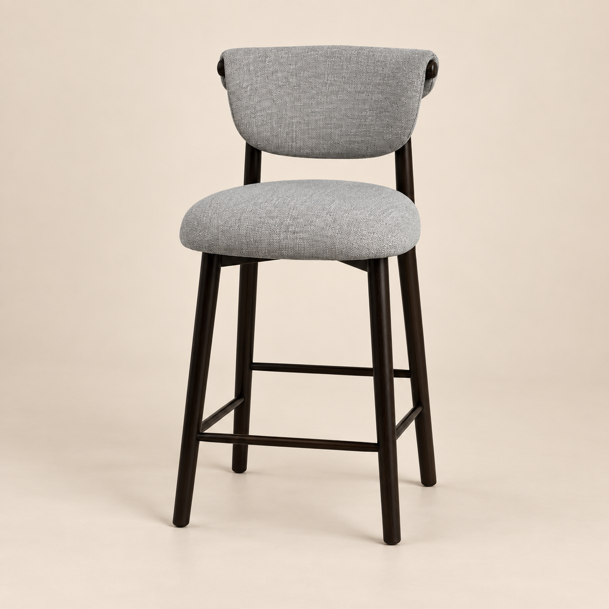 Silla bar (gris) — Tabouret Ardoise sobre fondo beige
