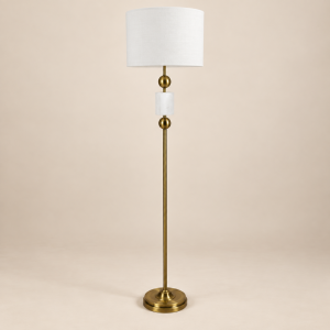 Lámpara de pedestal — Lampadaire Fuseau sobre fondo beige