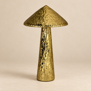 Hongo gigante Tall Toadstool sobre fondo beige