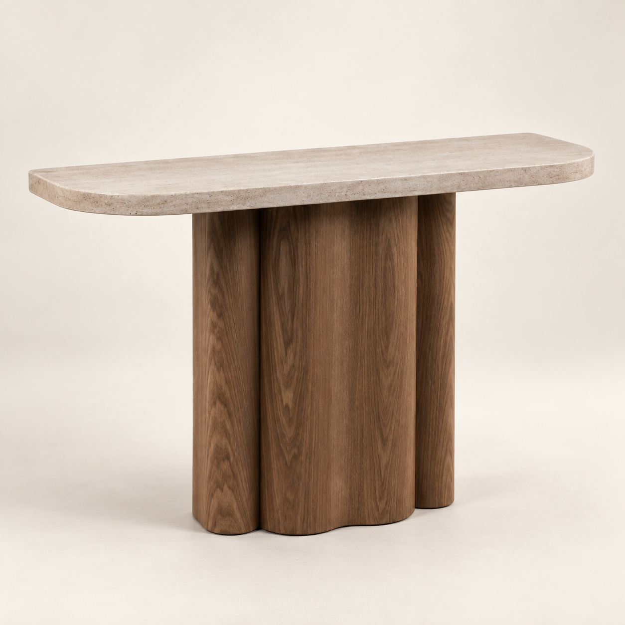 Consola — Console Chevron sobre fondo beige
