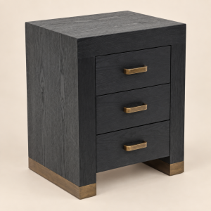 Gabinete oscuro — Commode Marine sobre fondo beige