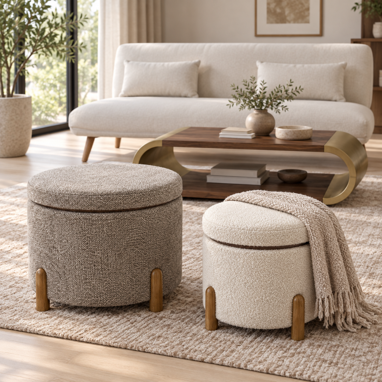 Taburetes (par) — Paire Feutrée ambientado con muebles de la colección