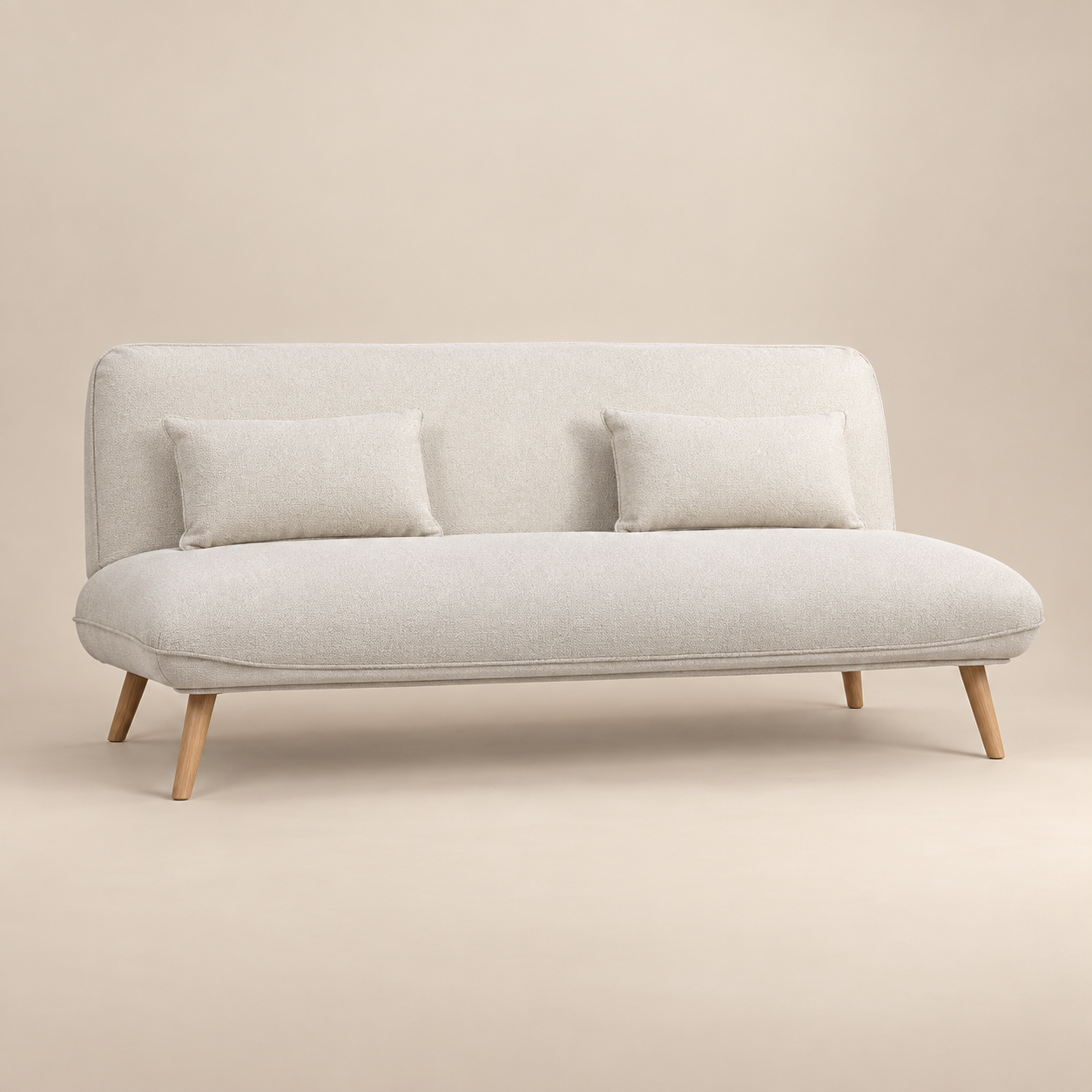 Sofá cama — Divano Soffice sobre fondo beige