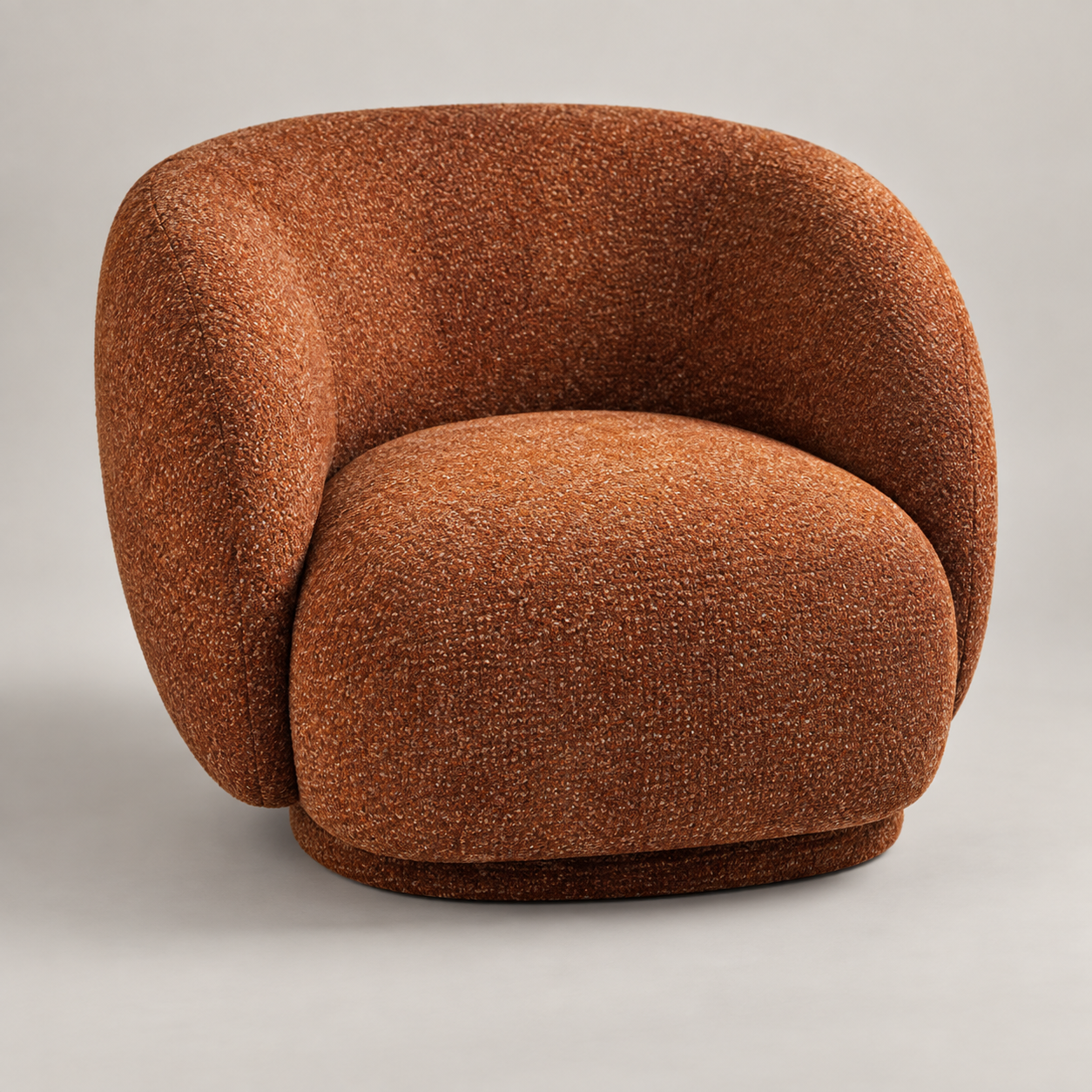 Poltrona swivel — Rotative Brique en vista alternativa sobre fondo gris