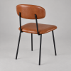 Silla — Chaise Cognac en vista alternativa sobre fondo gris