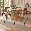 Silla — Chaise Cognac ambientado con muebles de la colección