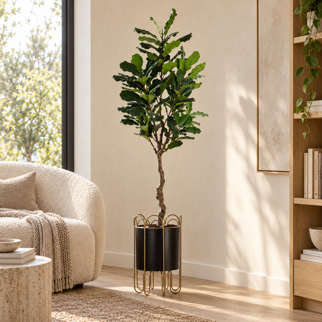 Ficus lirata — Ficus Gracile en rincón de lectura