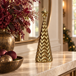 Árbol decorativo de cerámica Pino Aureo