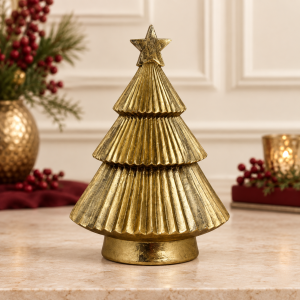 Árbol decorativo de porcelana Abete Dorato