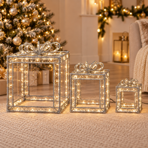 Set de 3 Cajas acrílicas con luz Glowing Gifts