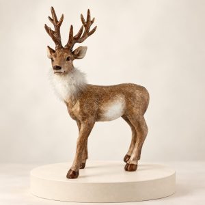 Venado pecho blanco Cervo Selvaggio, vista frontal