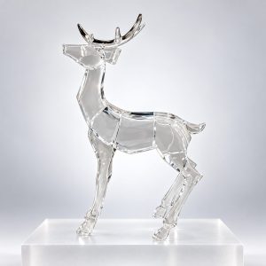 Venado Cerf de Cristal transparente, vista frontal