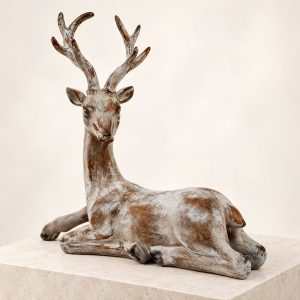 Venado estilo vintage Cervo in Riposo, vista frontal