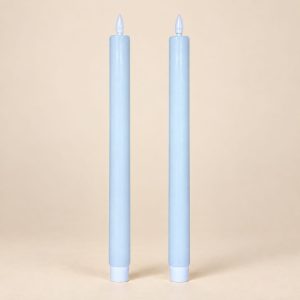 Set de 2 velas LED Bougies Lumière sobre fondo beige