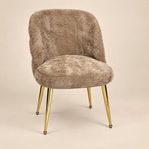 Silla — Chaise Velours Sable sobre fondo beige