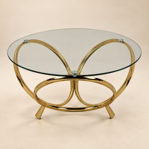 Mesa Anneaux Dorés sobre fondo beige