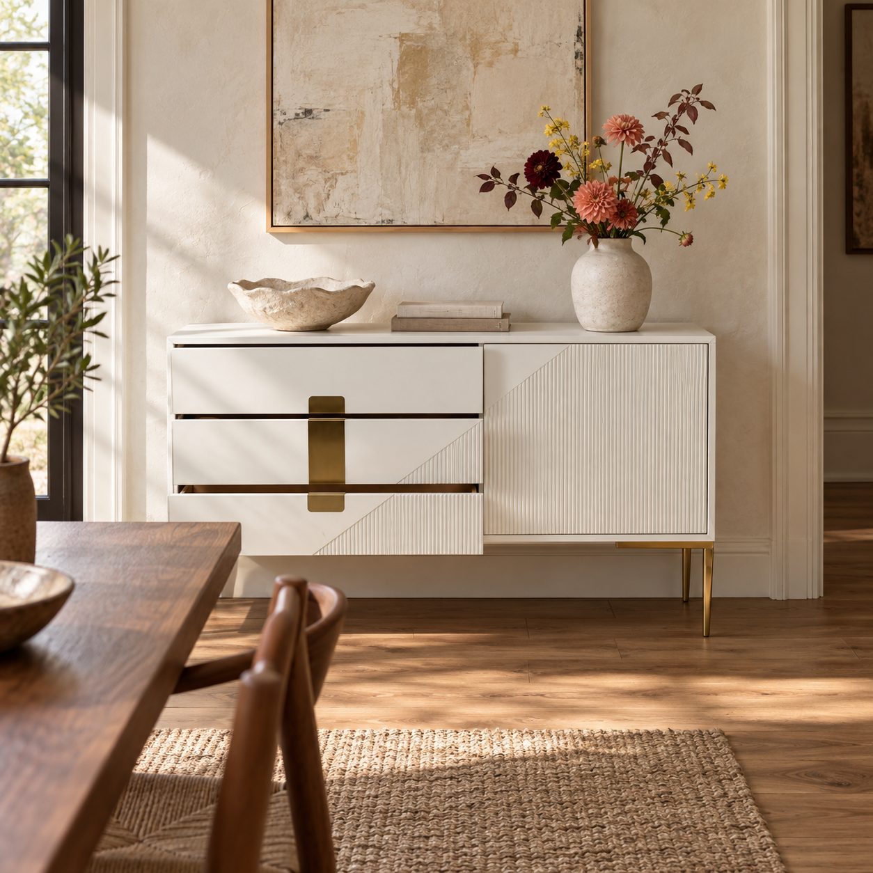 Buffetera — Commode Lactée en ambientación hiperrealista