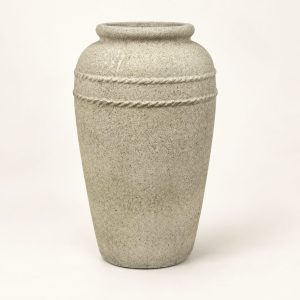 Pote urna piedra alta Vase Sablé sobre fondo beige