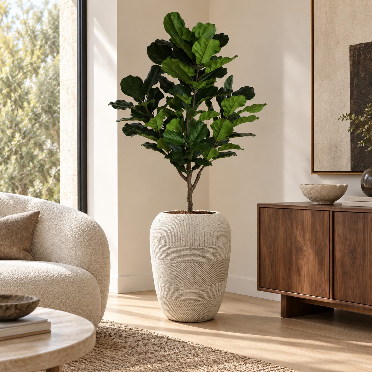 Vase Silex con planta en sala