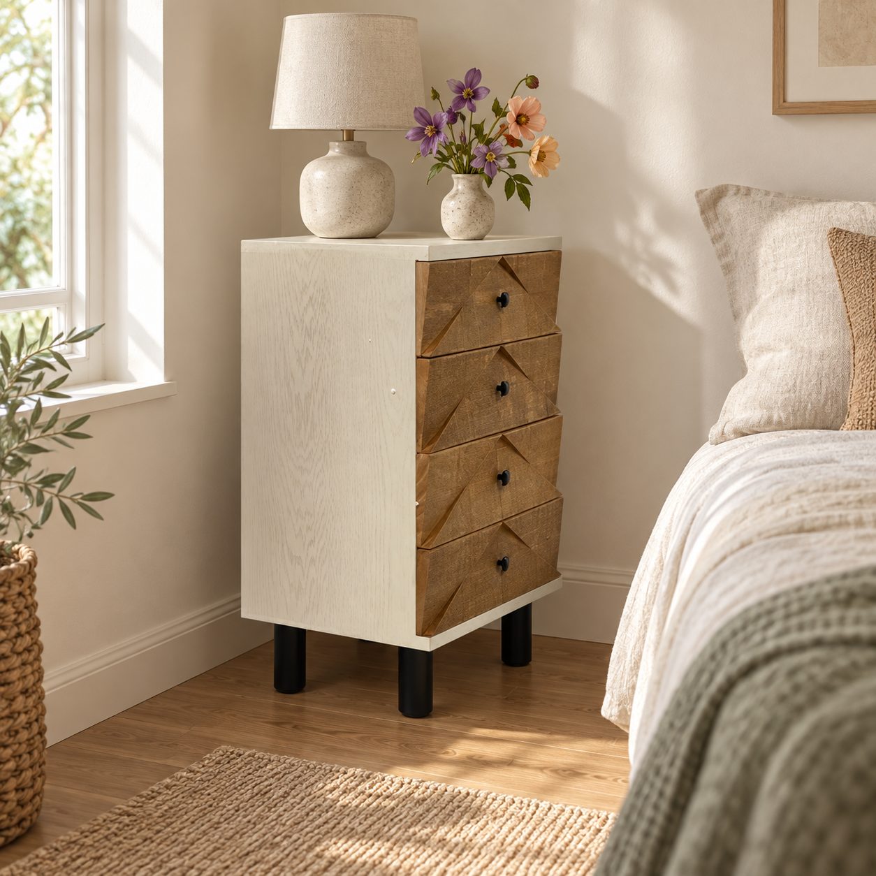 Gabinete crema — Commode Blond en ambientación hiperrealista