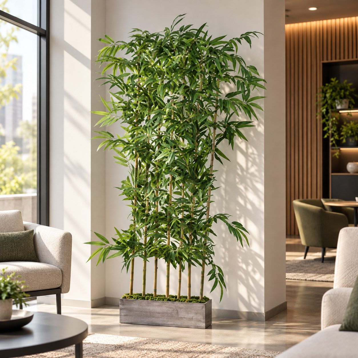 Planta bambú — Bosquet Bambou en ambientación hiperrealista