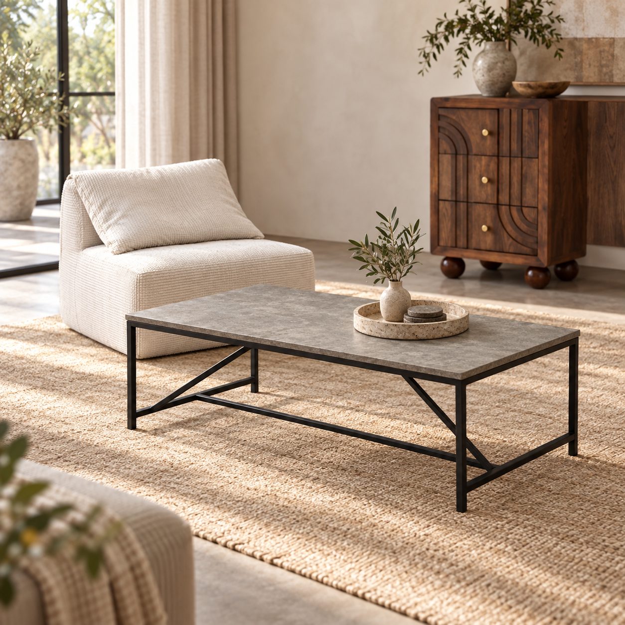 Mesa Table Forgée ambientada en sala