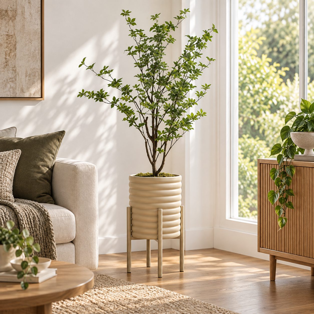 Enkianthus blanco — Bouquet Neige en ambientación hiperrealista