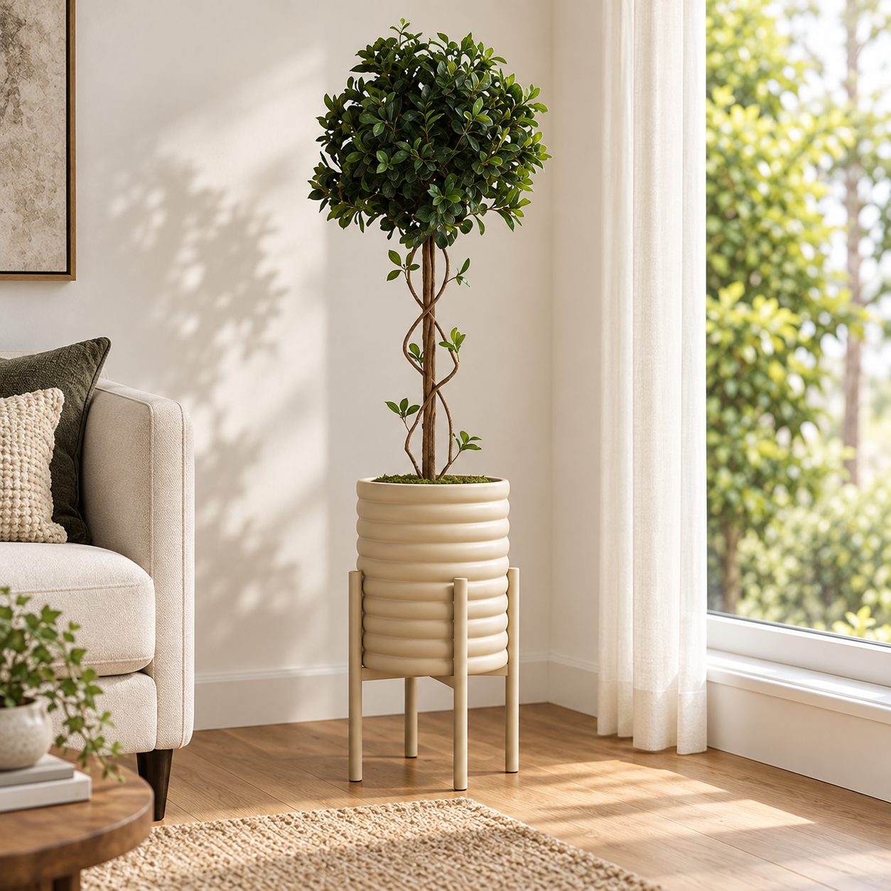 Planta topiario — Topiaire Sphère en ambientación hiperrealista
