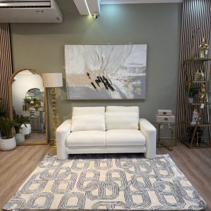 Alfombra con relieves tonos claros 160x 230 cm