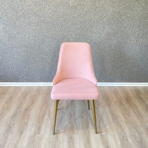Silla Verona Rosa con patas doradas