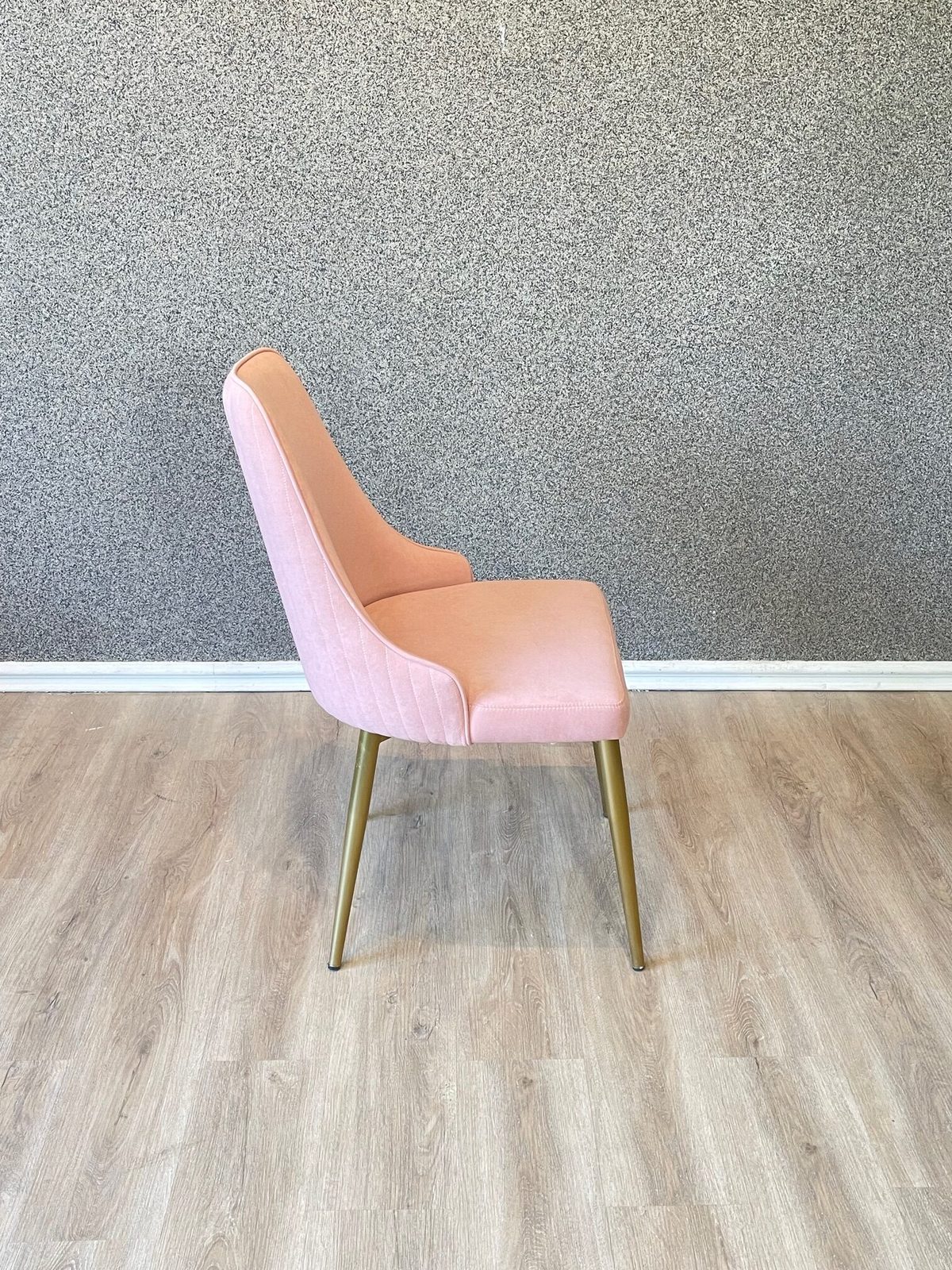 Silla Verona Rosa con patas doradas — vista 2