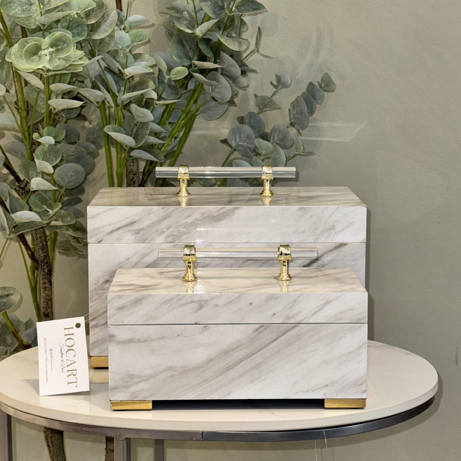 Set de cajas luxury estilo marmol — vista 2