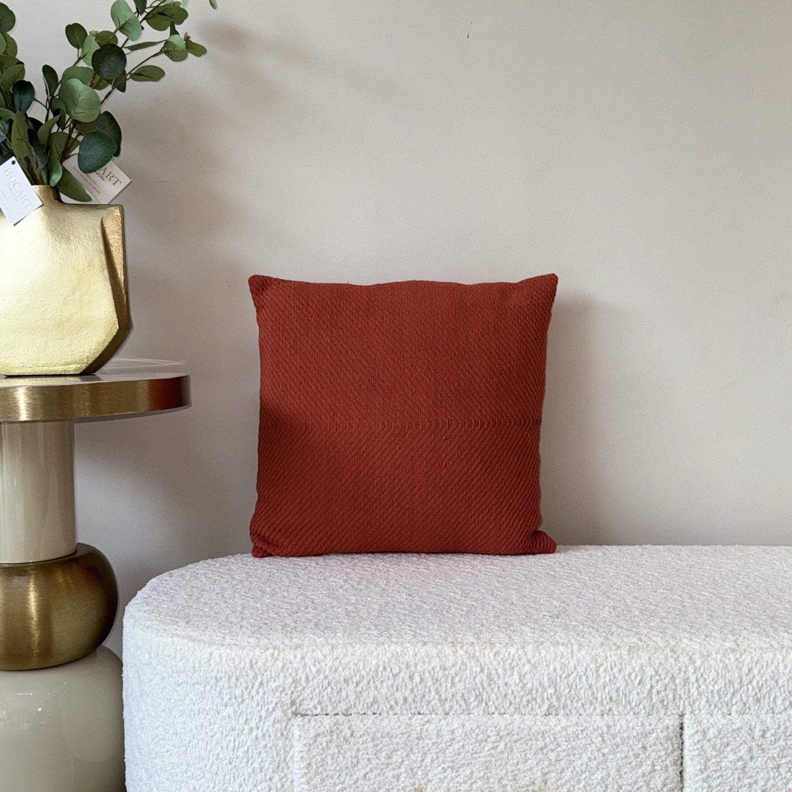 cojín rojo elegante 45x45 cm — vista 2