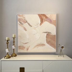 Cuadro minimalista en rose. 100x100 cm