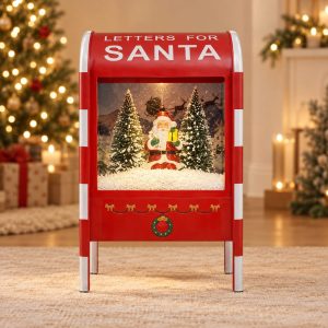Buzón navideño con luz y música Santa's Mailbox